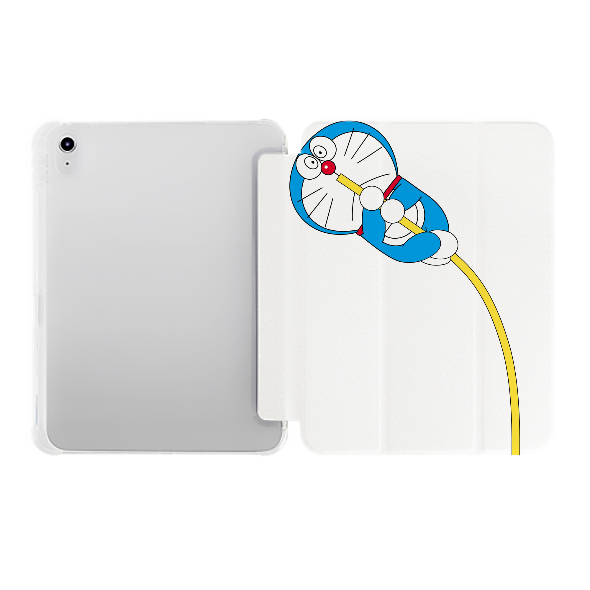 （画像用） ドラえもん Doraemon IPad ケース ペン収納付き 三つ折りスタンド PUレザー×シリコン 対応機種9.5/10.5/10.9インチ